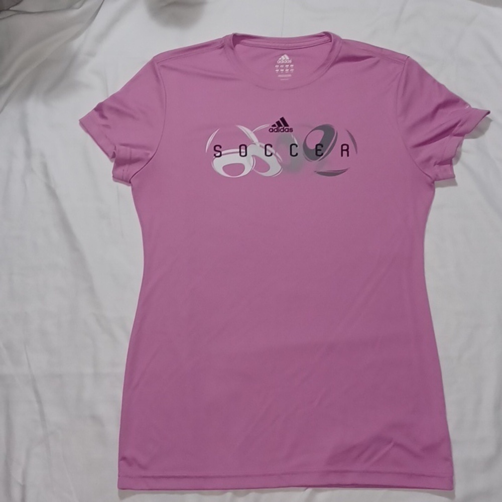 Adidas climalite pink soccer t-shirt